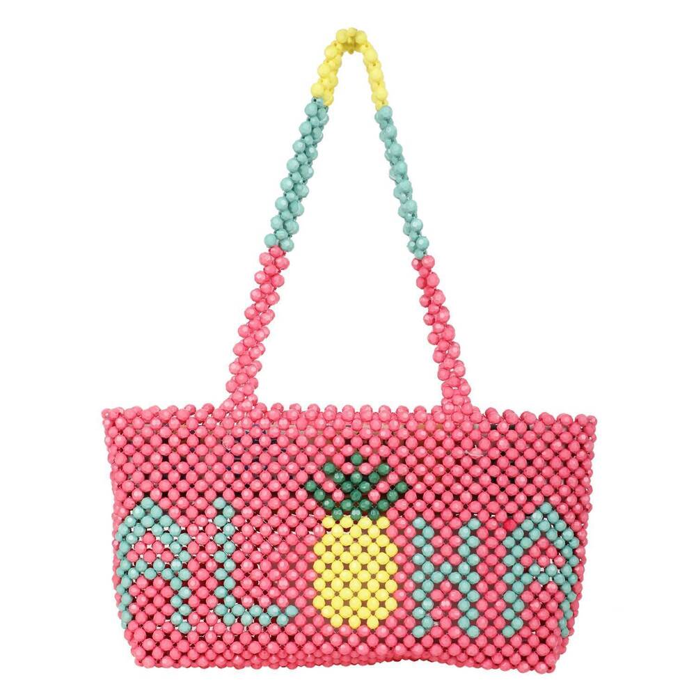 NEW BOHO GENE women's aloha beaded bag in multi